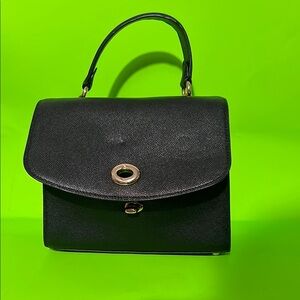 Coach Black Top-Handle Satchel with Gold Hardware